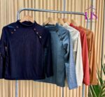 6 MEDIA POLERA SEÑORA BOTON
