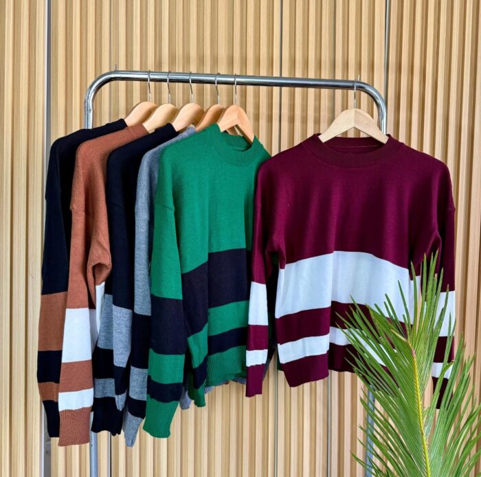 2 SWEATER BICOLOR DAMA - Imagen 1