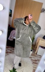 2 MAXI BUZO LISO CON PIEL - Imagen 3