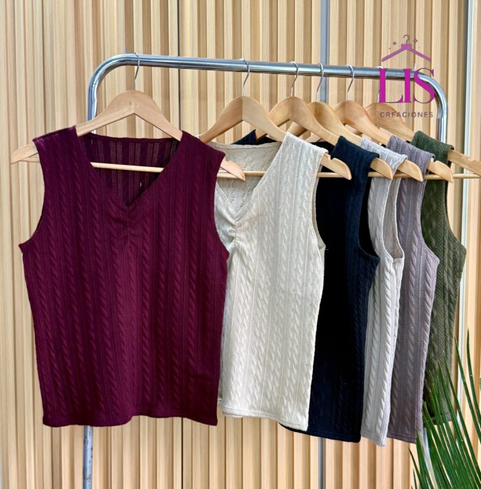 1 MUSCULOSA FRUNCE DAMA - Imagen 1
