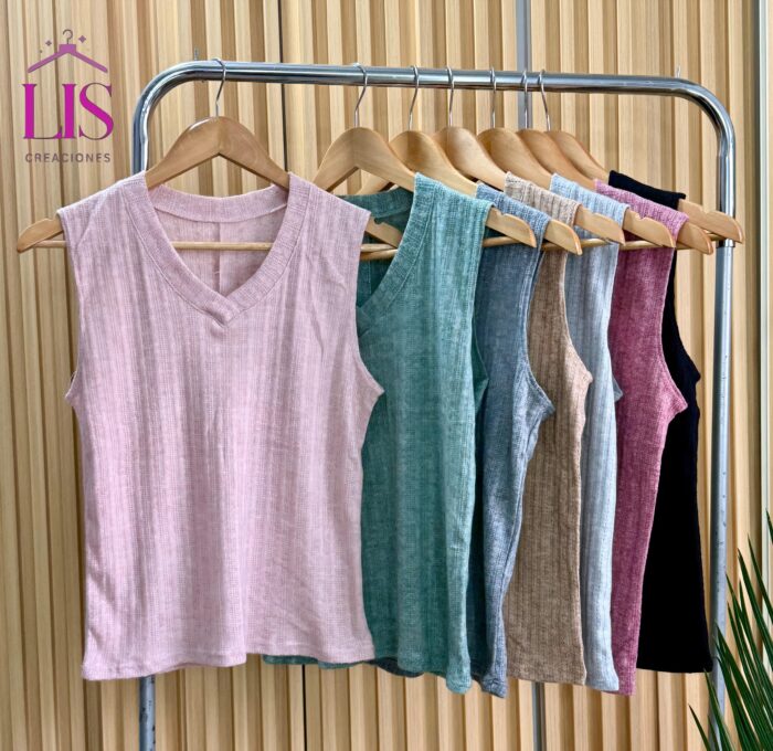 1 MUSCULOSA CUELLO V DAMA - Imagen 1
