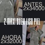 2 MAXI BUZO LISO CON PIEL