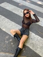 6 SHORT MOM BRILLO DAMA - Imagen 2