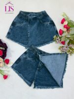 6 SHORT POLLERA LISO JEANS