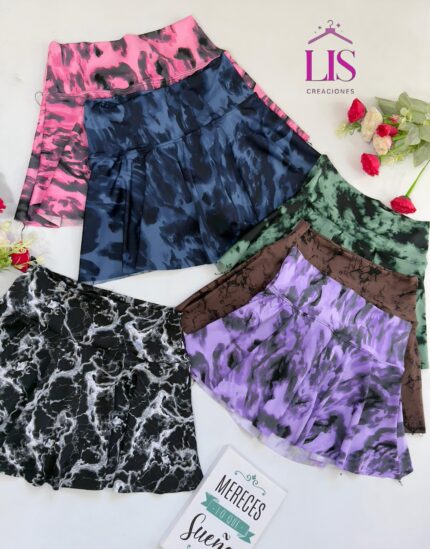 6 SHORT POLLERA ESTAMPADO