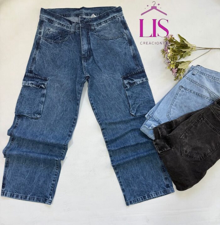 6 WIDE LEG CARGO HOMBRE JEANS - Imagen 1