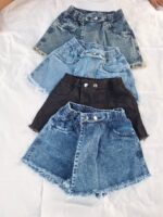 6 SHORT POLLERA LISO JEANS - Imagen 2