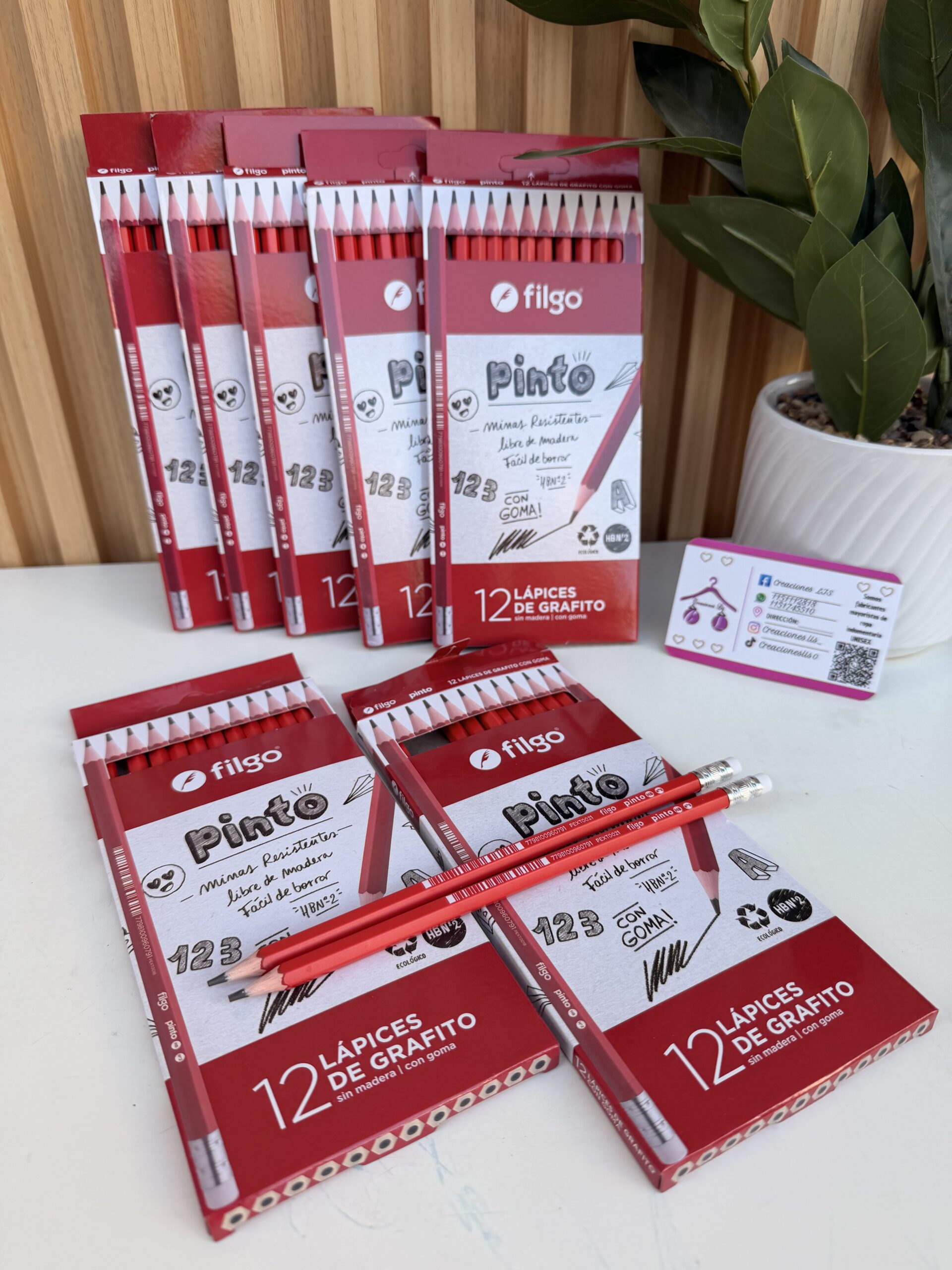 IMG_1796 X3 lápiz grafito con goma x 12 unid - Imagen 1