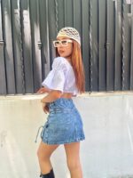 6 POLLERA CARGO JEANS LINEA LIS - Imagen 2