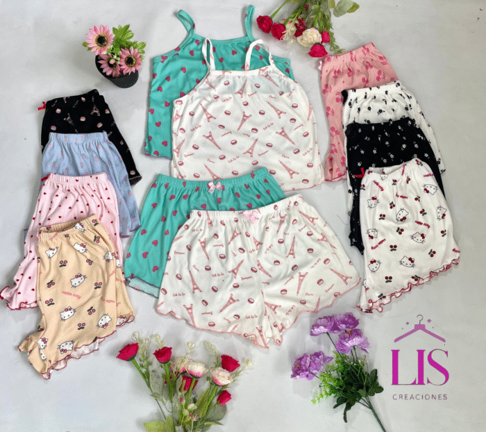5 PIJAMA CORTO DAMA - Imagen 1