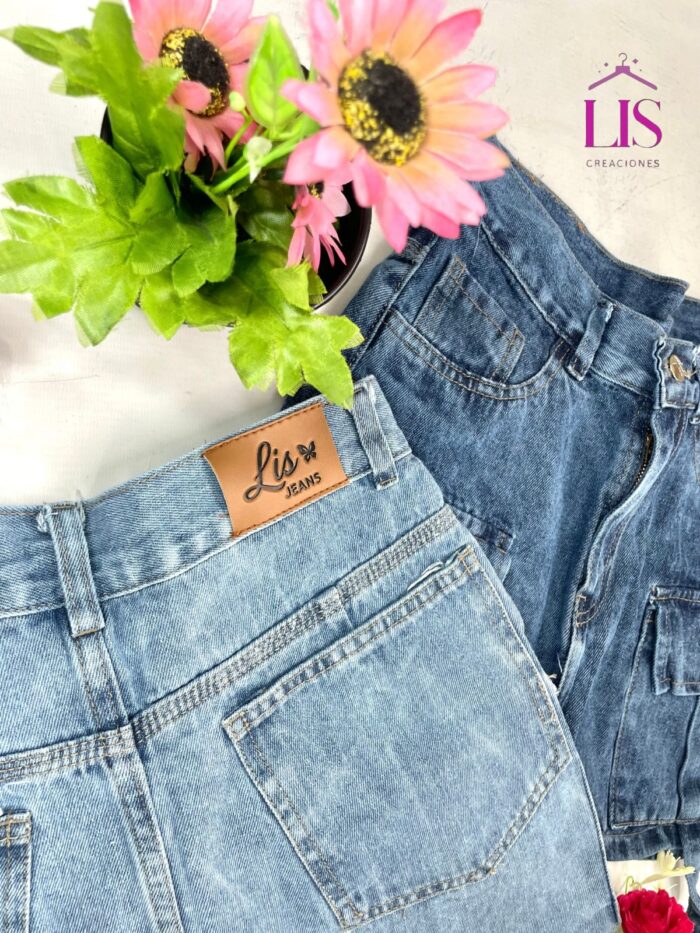6 POLLERA CARGO JEANS LINEA LIS - Imagen 2