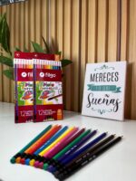 2 CAJAS DE COLORES BORRABLES DE 12 UNID