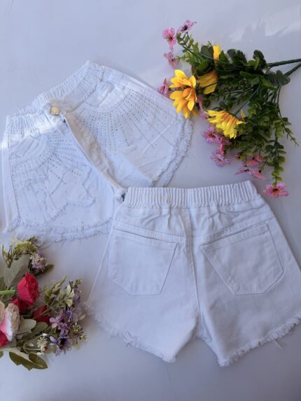 6 Shor jeans nena blanco