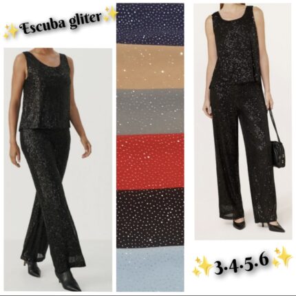 4 CONJUNTO  SCUBA DAMA GLITTER