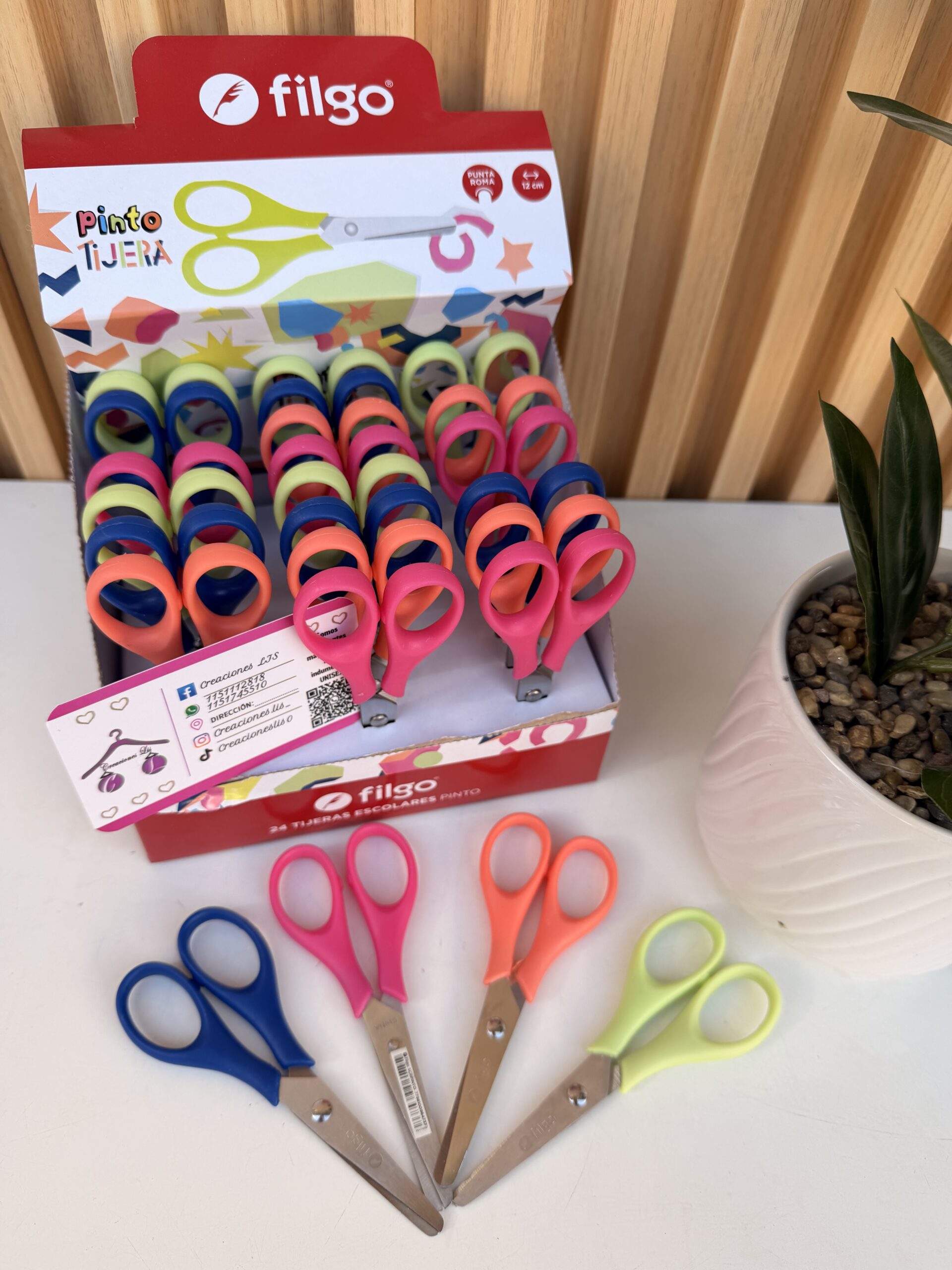 IMG_1735 X3 TIJERA ESCOLAR FILGO - Imagen 1