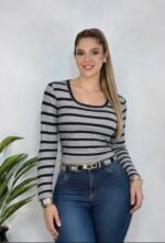MANGA LARGA RAYADO DAMA