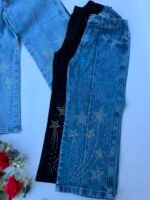 6 WIDE LEG PINZA con BRILLO  NENA JEANS - Imagen 3