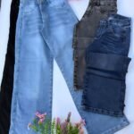6 WIDE LEG LISO JEANS DAMA ELASTIZADO