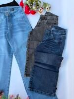 6 WIDE LEG LISO JEANS DAMA ELASTIZADO - Imagen 4