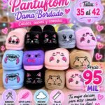 12 PANTUFLONES DAMA BORDADO