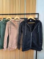4 CAMPERA LARGA JERSEY CON PIEL DAMA - Imagen 2