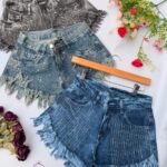 6 SHORT PLAYERO DAMA CON BRILLO