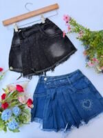 6 SHORT POLLERA TABLEADA JEANS NENA - Imagen 3