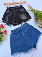6 SHORT POLLERA TABLEADA JEANS NENA