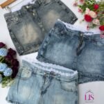 6 SHORT POLLERA CON PUNTILLA