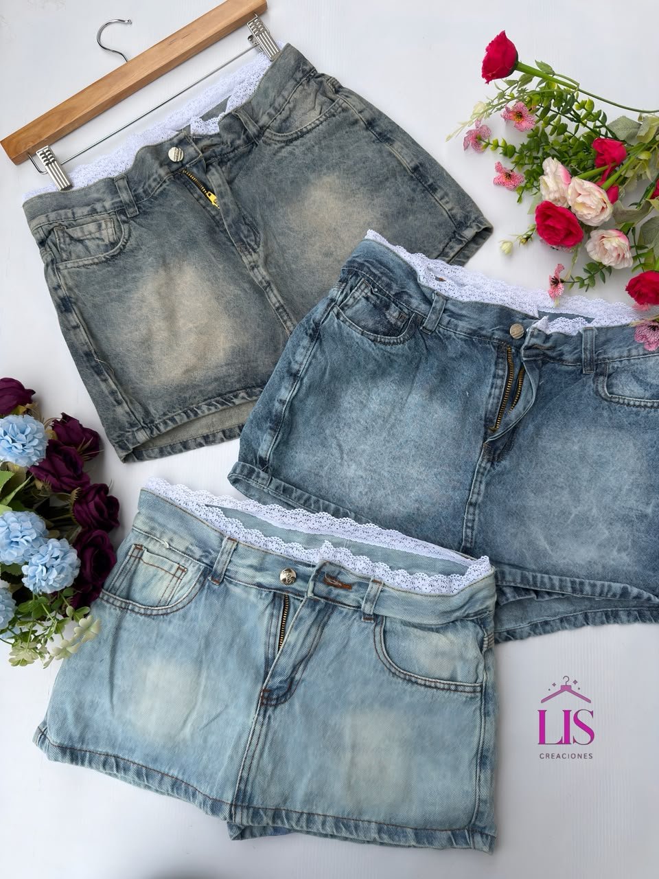 4970c54b-087d-4d08-b979-4fe84d9c58ed 6 SHORT POLLERA CON PUNTILLA - Imagen 1