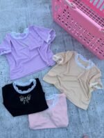 6 REMERAS PUNTILLA NENA - Imagen 2
