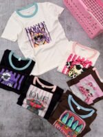 4 REMERAS LISAS DAMA COMBINADAS