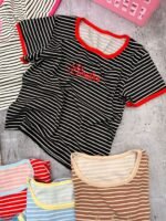 3 REMERAS RAYADAS BORDADAS DAMA - Imagen 6
