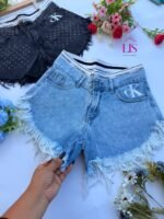 6 SHORT CK CON STRASS DAMA