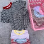 5 REMERAS x TALLA RAYADAS DAMA