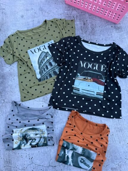 3 REMERAS LUNARES DAMA ESTAMPADAS