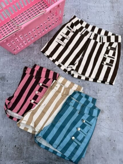 6 SHORT RAYADO NAPOLEON  DAMA